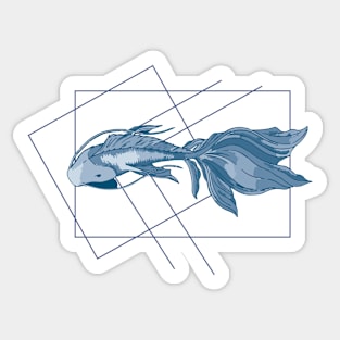 Blue Koi Sticker